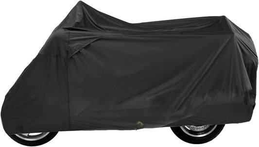 Deluxe Motorcycle Cover, Waterproof All Weather Outdoor Protection Universal Motorcycle Cover, Fade & Tear Proof Polyester fits Motorbike up to 110" L