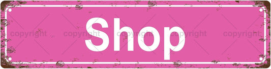 Shop Vintage Metal Tin Sign, Street Sign, Home Decor, Room Decor, Wall Decor, Bathroom Decor, Bar Decor, Cafe Decor, Garage Decor, 16 x 4 Inch