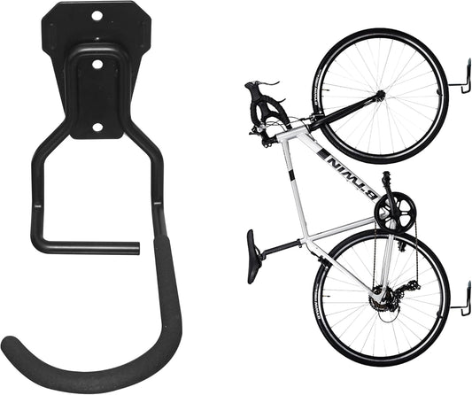 Bike Rack Wall Mount Garage Bike Hook Storage Hanger Space Saving Vertical Bike Rack Organization for Road/Mountain/Folding Bike, Holds Up to 77 Lbs