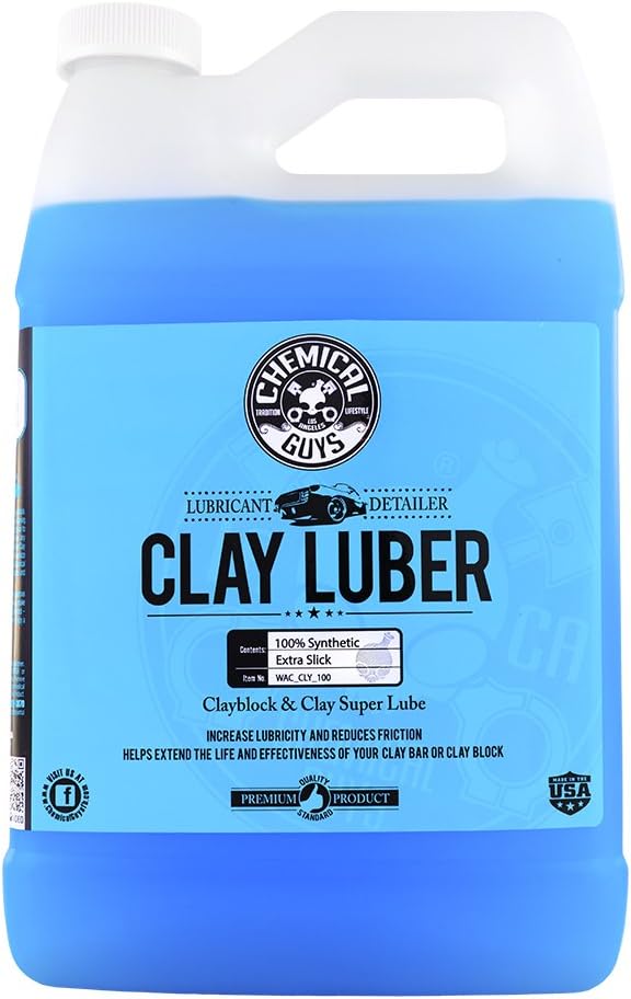 Chemical Guys WAC_CLY_100 Clay Luber Synthetic Lubricant with Wetting Agents for Clayblock and Car Detailing Clay (Works on Cars, Trucks, SUVs, Jeeps & More), 128 fl oz (1 Gallon)