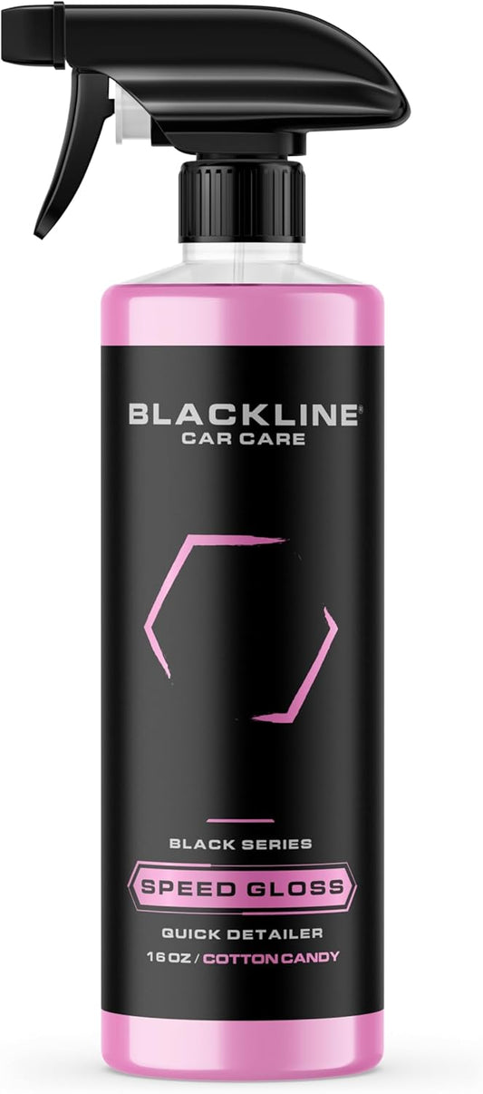 Blackline Car Care - Speed Gloss Quick Detailer & Shine Spray - Versatile, Fast Cleaning for a Streak-Free, Glossy Finish on All Vehicle Surfaces (16 Fl Oz)