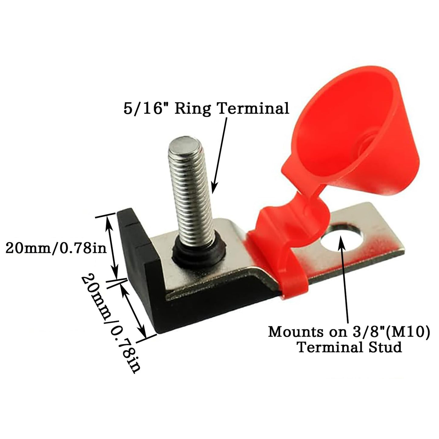 MRBF Terminal Fuse Block 175 AMP Marine Rated Battery Fuses 58V DC Max IP66 Waterproof Fuse Holder 175A