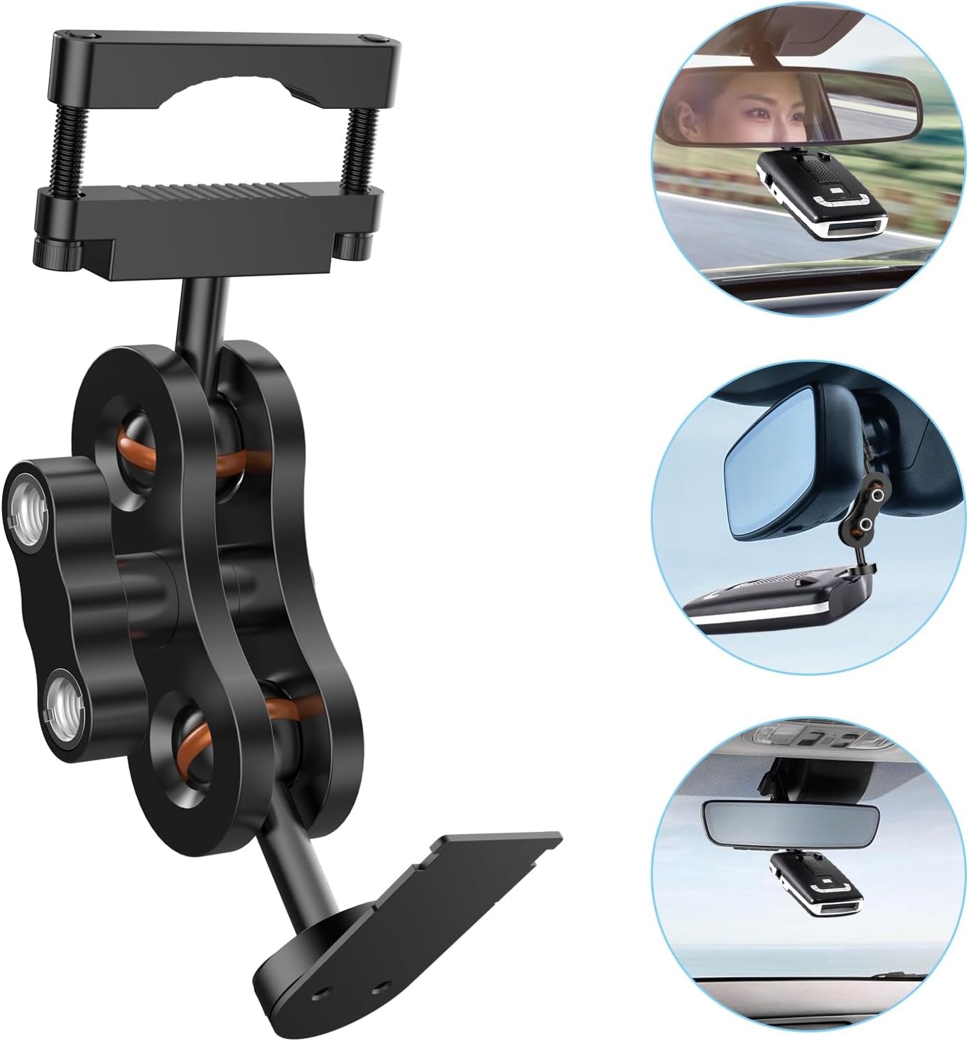 Radar Detector Mount Rearview Mirror Bracket, Car Truck Mirror Radar Mount Bracket, Aluminum Rearview Mirror Rod Mount (for Escort Max / Max2/ MAX360 Radar )