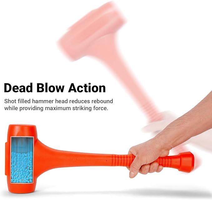 Capri Tools CP10102 C102 12 lb Dead Blow Hammer, 36-1/2", Orange