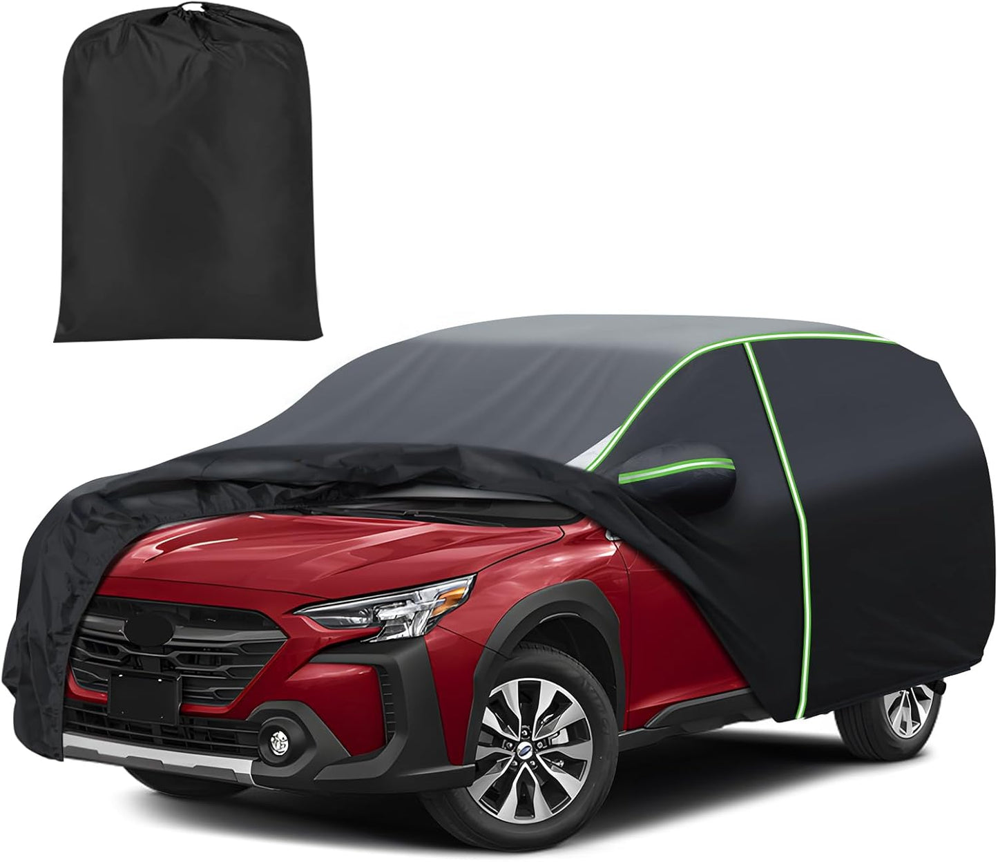 Mixsuper Liner Car Cover for Subaru Outback 2003-2026, 7 Layers Waterproof Car Cover Accessories for Outback with Zipper Door, Windproof Straps, Reflective Strips, Anti-UV, All Weather