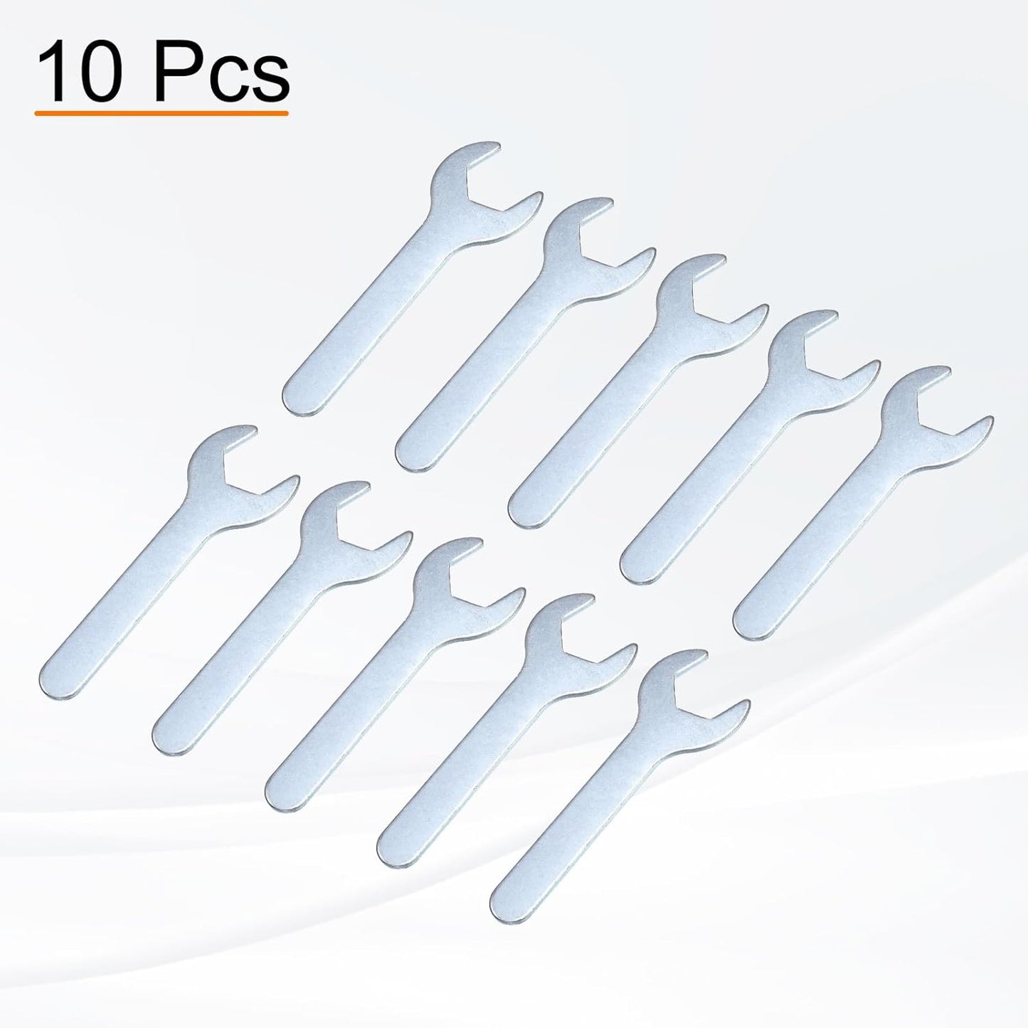 HARFINGTON 10pcs Small Wrench Open End Wrench 23x126x2.8mm Metric U-Shaped Single Open Ended Spanner Super Thin Small Flat Head Galvanizing Wrench for Automotive Repair Furniture Assembly