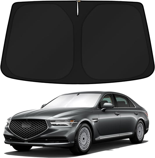 KUST Windshield Sun Shade for 2017-2022 Genesis G90 Sedan Accessories Custom Fit Sunshade Sun Visor Protector Foldable Blocks UV Rays Keep Your Car Cooler