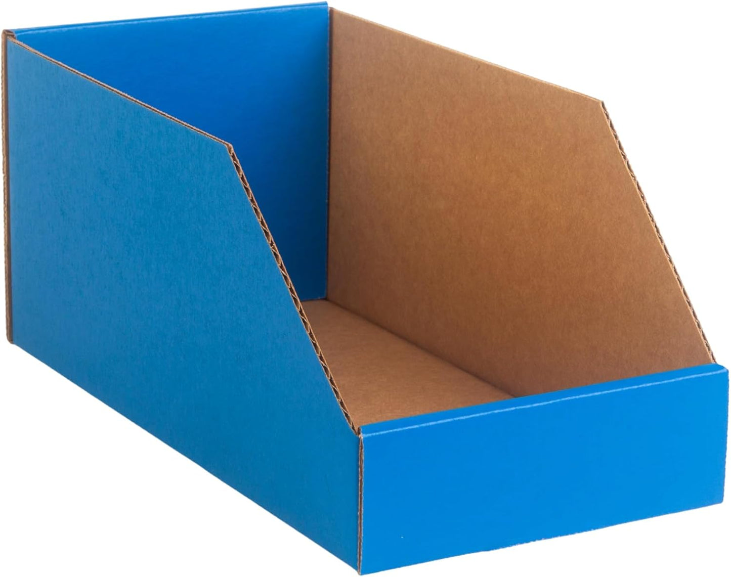 Hudson Exchange 6x12x5.5" (100 Pack) Corrugated Parts Bin Box For Storage & Organization, Blue