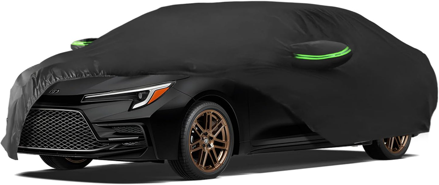 Proadsy 2025 Upgrade 6 Layers Car Cover Custom Fit for Corolla Sedan 2019-2024 2025 Windproof All Weather Waterproof Sun Rain UV Dust Snow Protection Outdoor Full Covers