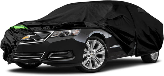 Waterproof Car Cover Compatible with Chevrolet Impala SS/LS/LT 2000-2020, 6 Layers All Weather Car Covers with Zipper Door for Snow Rain Dust Hail Protection