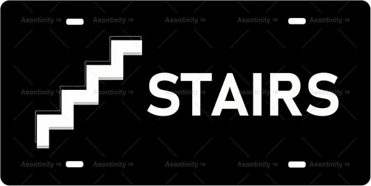 STAIRS Vintage Metal Tin Sign License Plate Bar Cafe Garage Cave Home Room Wall Bathroom Farmhouse Garden Porch Patio Decor, 12 x 6 Inch