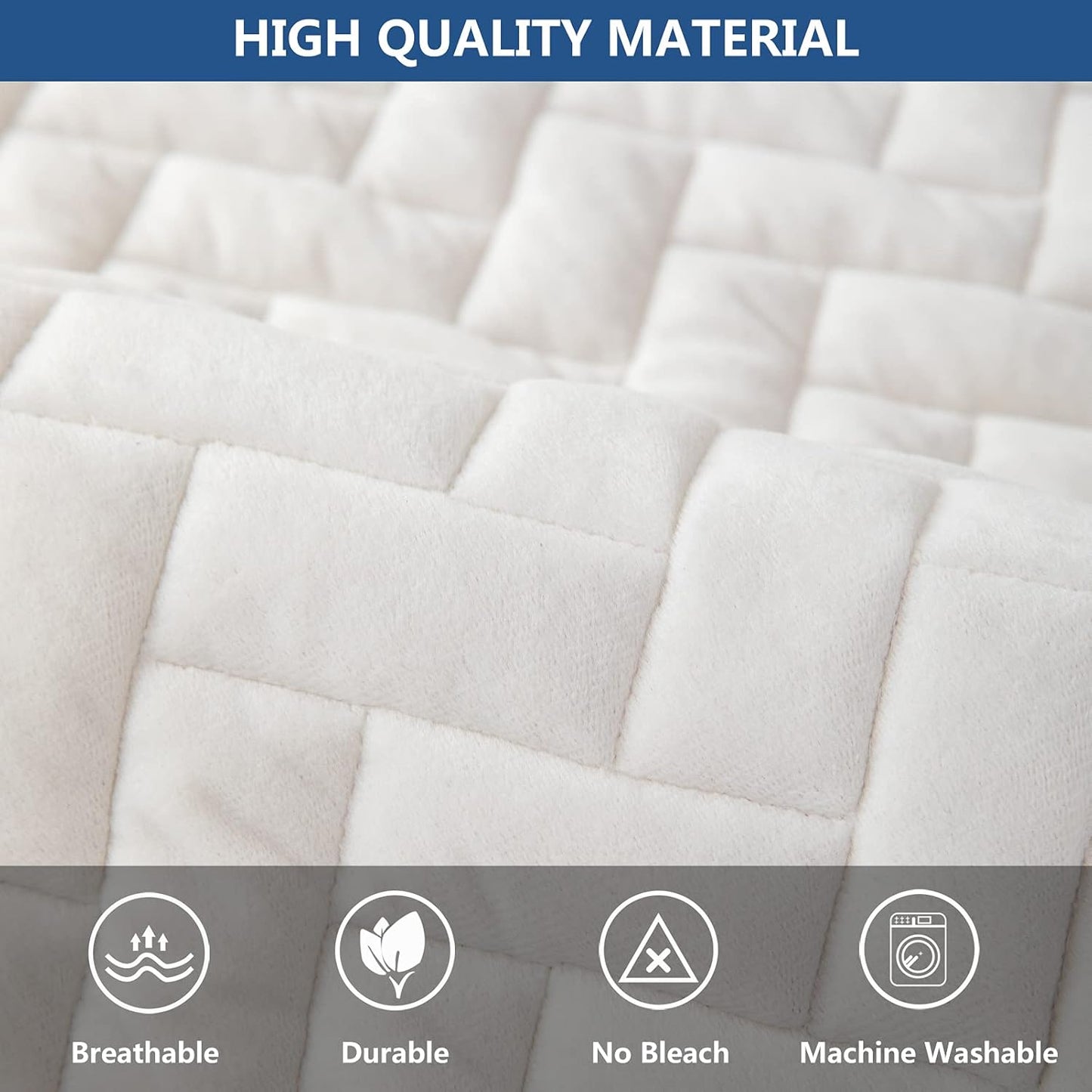 Eismodra Couch Cover,Sectional Couch Covers,Sofa Covers for 3 Cushion Couch,Anti-Slip Sofa Slipcovers for Dogs Cats Kids Loveseat Recliner L Shaped Armrest Backrest,White 36''x70''(Only 1 Piece)