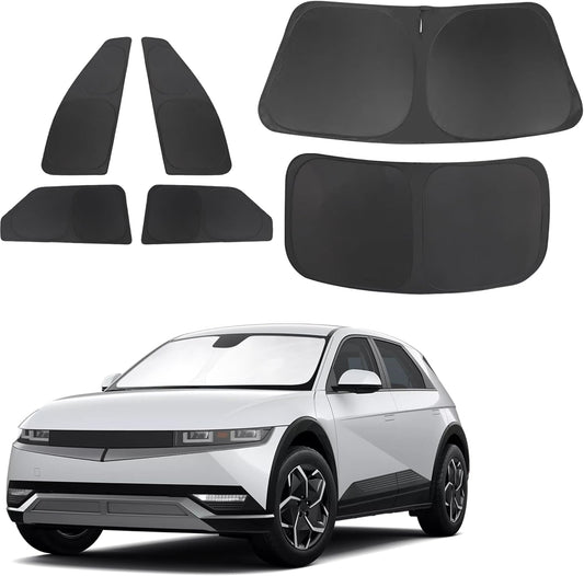 TINGLU Window Shades for Hyundai Ioniq 5 2022-2024 2025 Accessorie Car Side Full Windows Rear Triangular Windshield Sun Shade Sun UV Rays & Privacy Protection for Camping,Napping,and Relaxing 6PCS