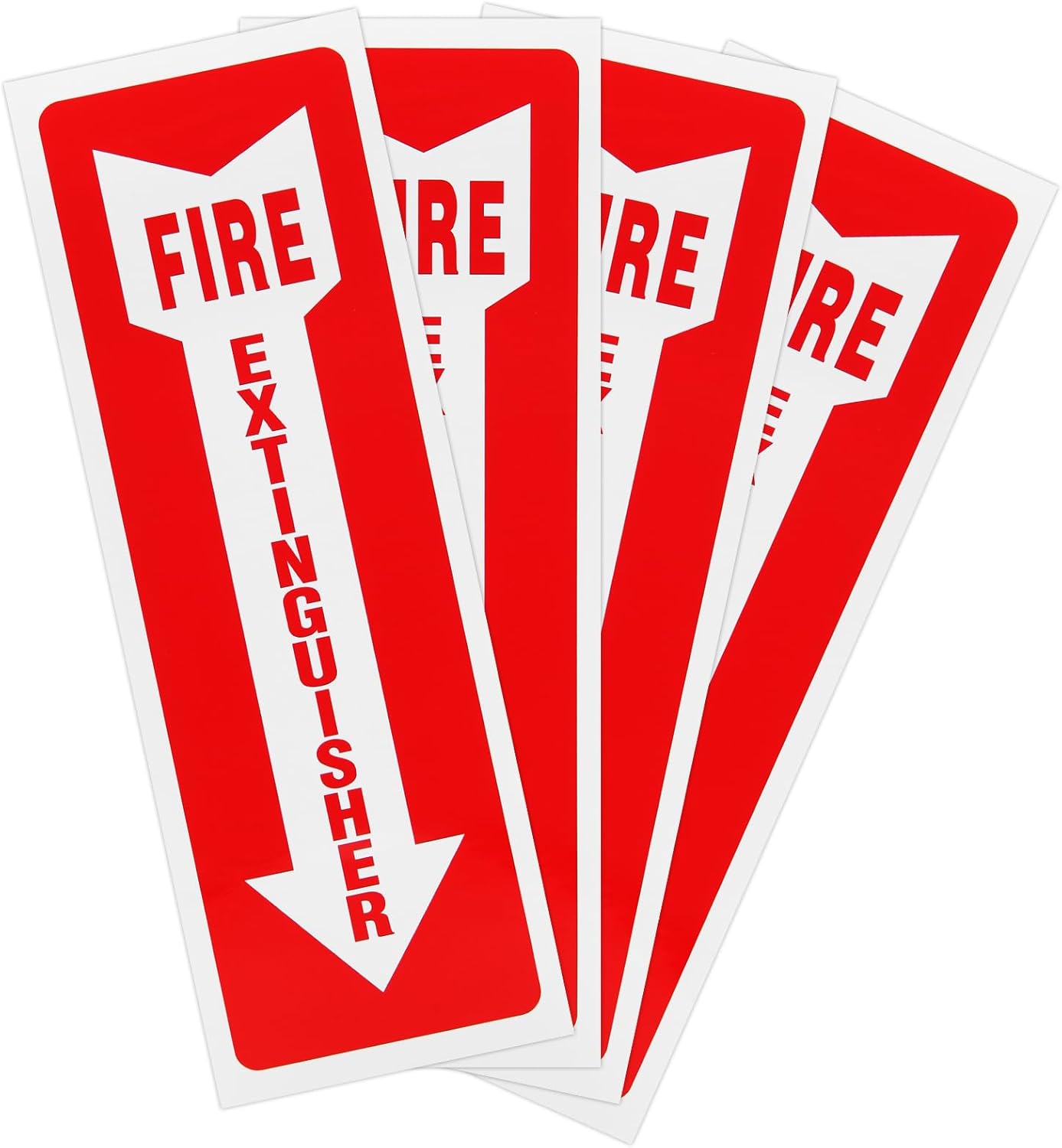 Madrigal fire extinguisher inside sticker,fire extinguisher sign,4 Pack-4x12"Premium Self-Adhesive Vinyl for UV, Weather, Scratch, Water and Fade Resistance, Indoor and Outdoor
