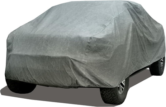All Weather Waterproof Truck Car Cover, 7-Layer Non-Woven Cotton Car Covers for Automobiles Car Snow Cover, Full Exterior Covers, Winter Rain Sun, Grey, Size Truck T1