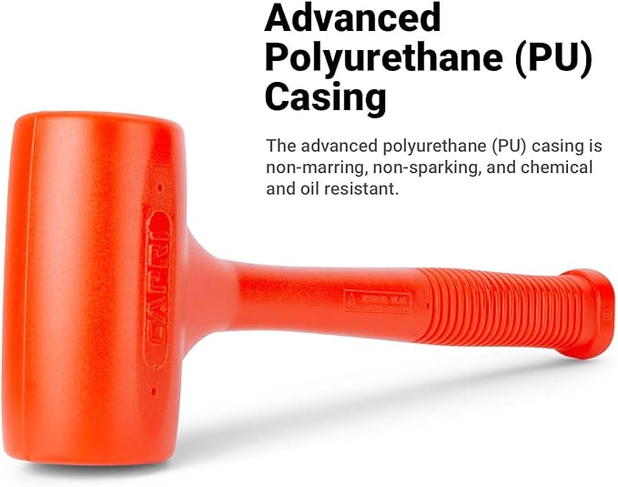 Capri Tools 10098 C098 Dead Blow Hammer Orange Pu, 3 lb