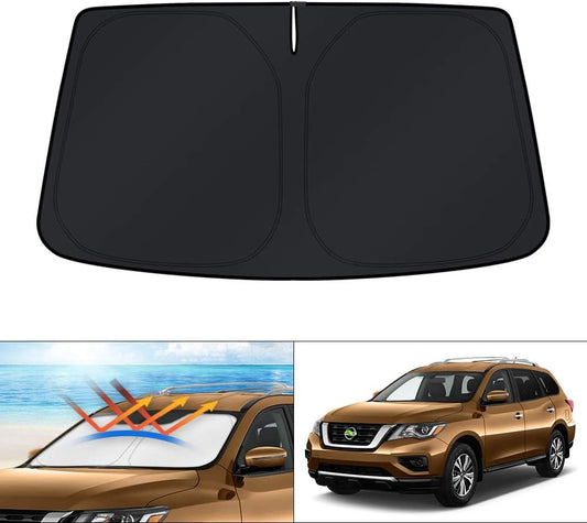 KUST Windshield Sun Shade for 2013-2020 Nissan Pathfinder Sunshade Window Sun Visor Protector Foldable Blocks UV Rays Keep Your Car Cooler