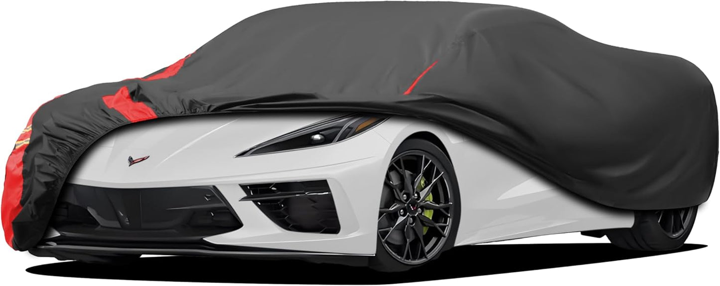 Car Cover Automobiles Waterproof All Weather for for Sports Coupe,Universal Fit Coupe Ford Mustang 1994-2024, Chevrolet Corvette, Audi R8 etc.(See Size Chart)