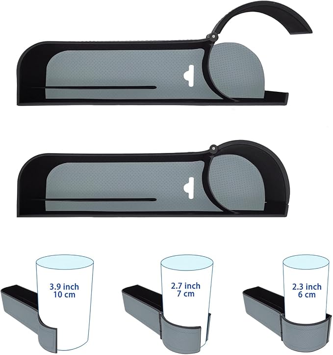 Car seat gap filler organizer, 2 Pack multifunctional car seat organizer, car console side storage box can Holders phone, sunglasses, car keys, change(Gray)