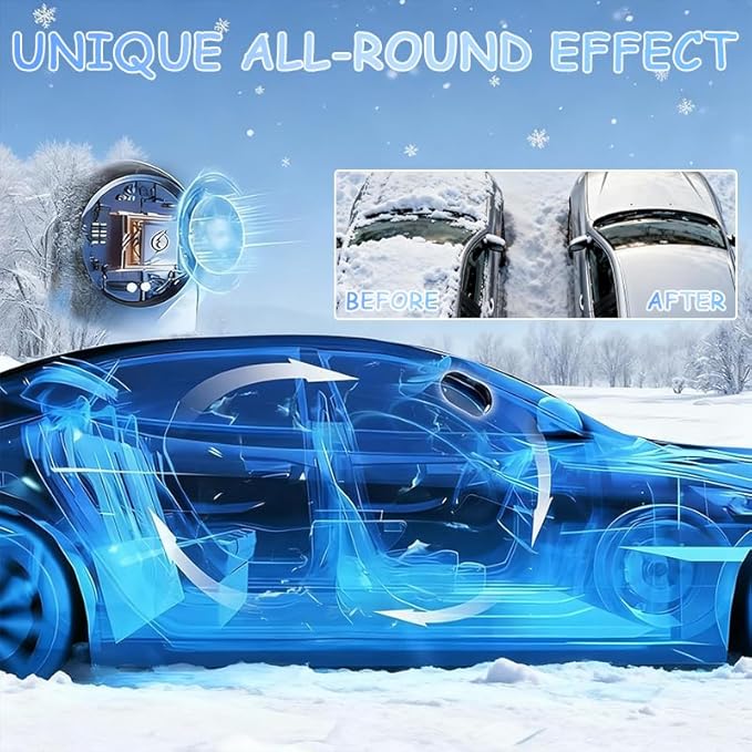 2PCS Electromagnetic Car Snow Removal Device, Anti-Freeze Windshield Defroster & Ice Melter, Automotive Snow Removal Tool for Winter Emergency