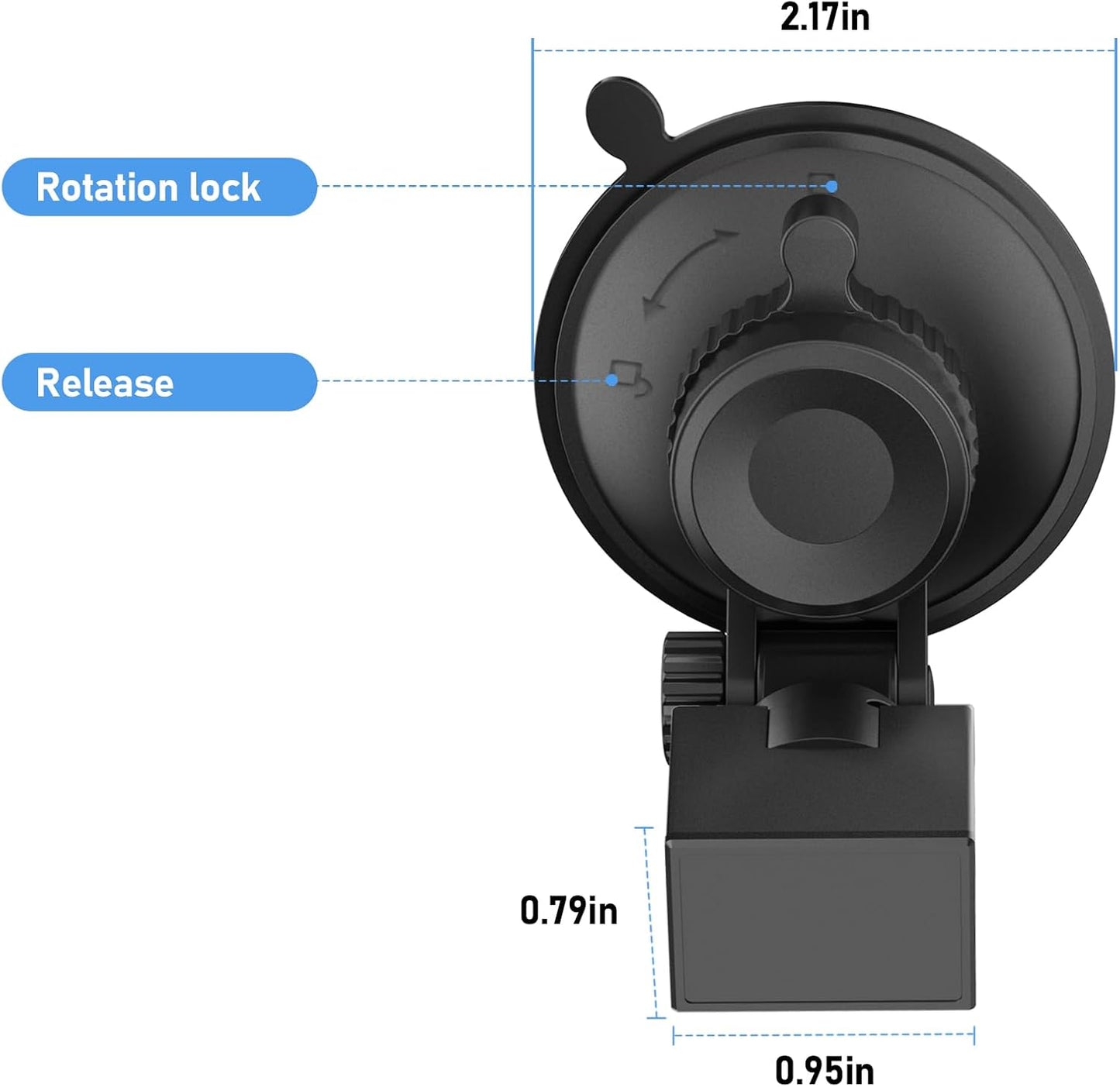 Suction Cup Mount,Windshield Car Mount,Radar Detector Suction Cup Holder,Suitable for Escort IX,IXc,Max 3, Max 4,Max 360 MKII,Max360C,2020 Max 360 Radar Models,W/EZ Magnet Connection