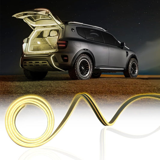 Car LED Strip Light For Trunk, 79Inch IP67 Silicone Waterproof Neon Light Strip Embedded, Flexible Cutting Universal Auto Interior Lights(Warm White)