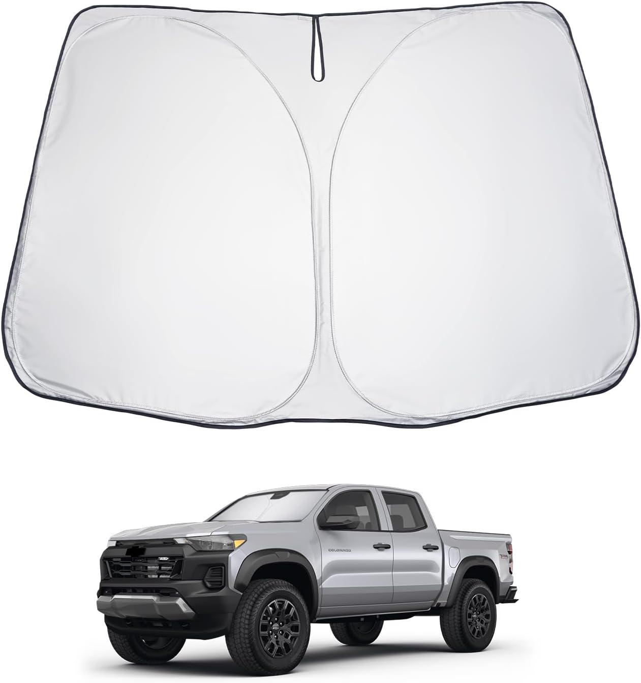 LUWU for 2024 2025 Chevy Colorado Windshield Sun Shade 2024 2025 Colorado Windshield Sunshades 2024 2025 Chevy Colorado Accessories Sunshade Cover Block UV Ray Front Window Sunshade