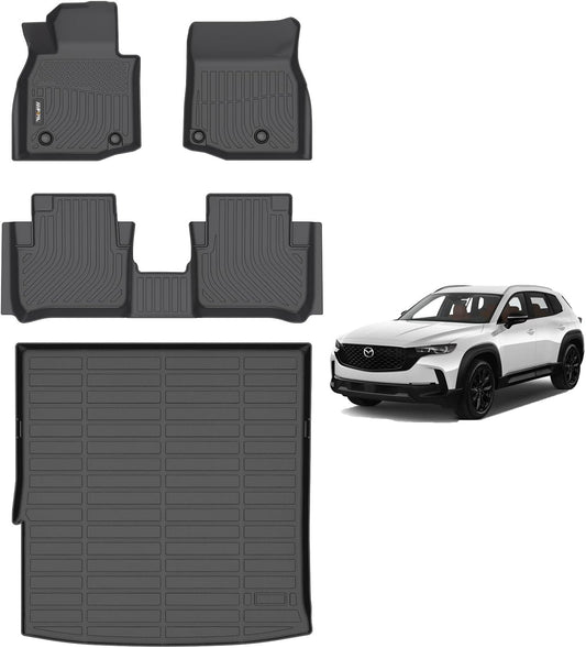 AIPOIL® Floor Mats & Cargo Liner Set for 2023-2025 Mazda Cx50 Hybrid | All-Weather | Easy to Clean | All-Round Protection丨Full Set Automobile mats Accessories.