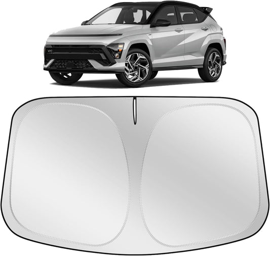 XHRING Windshield Sun Shade Sunshade Compatible with Hyundai Kona 2025 2024 Accessories Car Front Window Sun Shield Cover