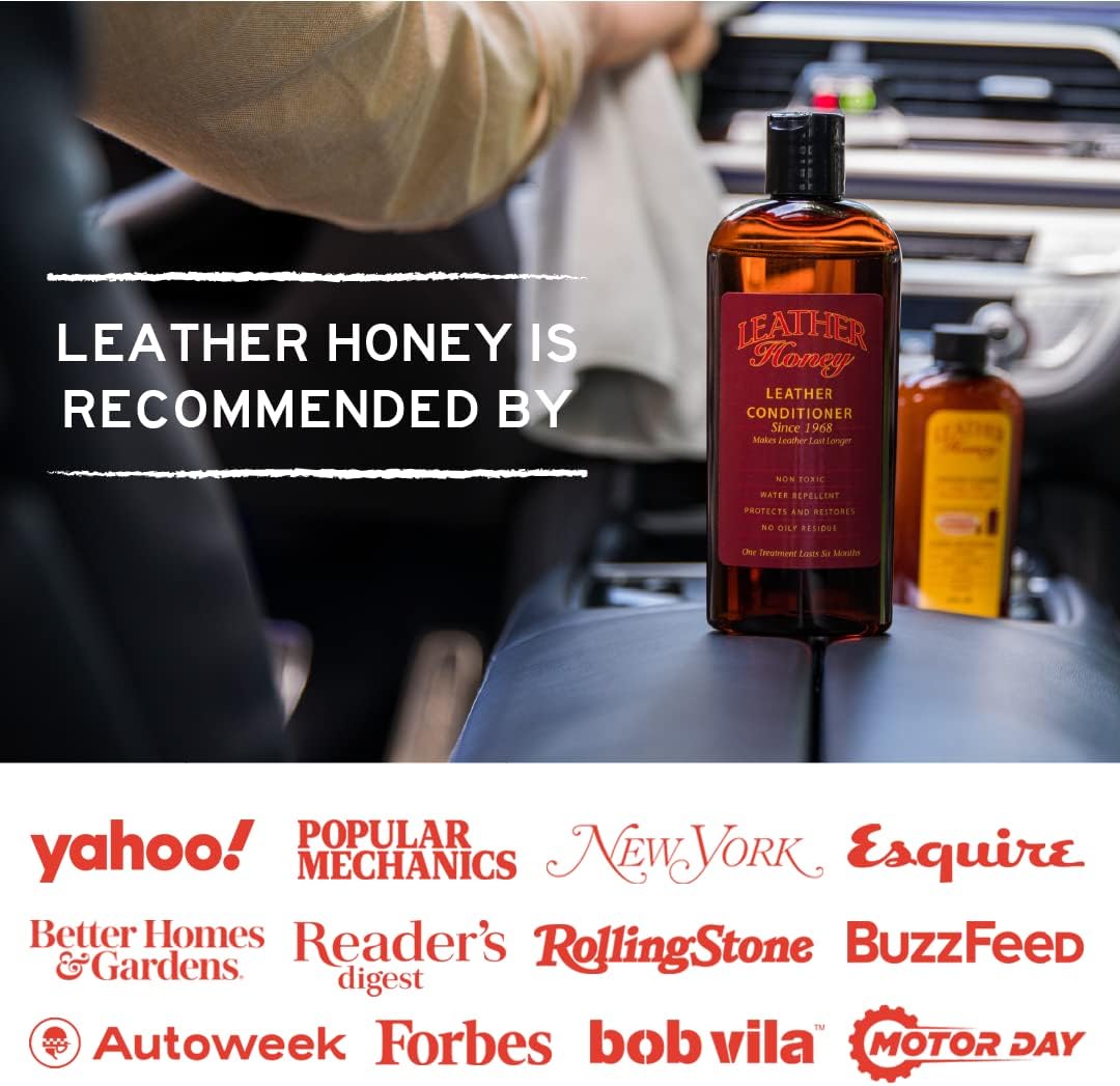 Leather Honey Leather Conditioner, Since 1968. for All Leather Items Including Auto, Furniture, Shoes, Purses and Tack. Non-Toxic and Made in The USA / 8 Fl Oz (Pack of 1)