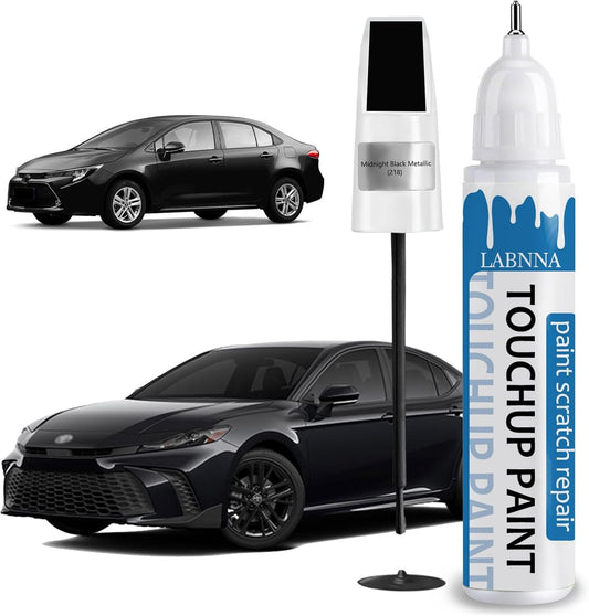 Midnight Black Metallic (218) Touch Up Paint for Toyota-Exact Match 2 in 1 touchup Paint Pen for Chips and Nicks Repair Car Paint Scratch Repair Kit
