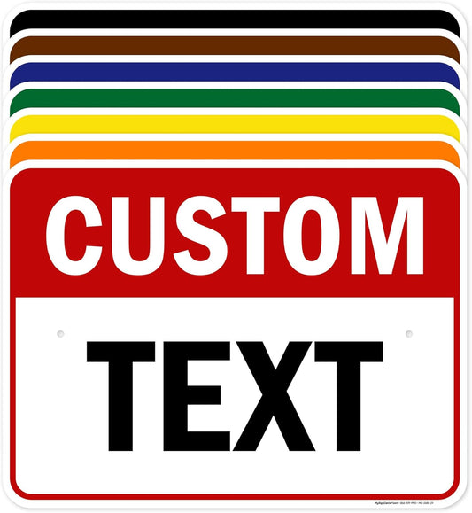 Custom Sign, Custom Sign for Business, Indoor/Outdoor use. 18x24 Inches, Rust Free .063 Aluminum, Fade Resistant, Made in USA by My Sign Center (Header)