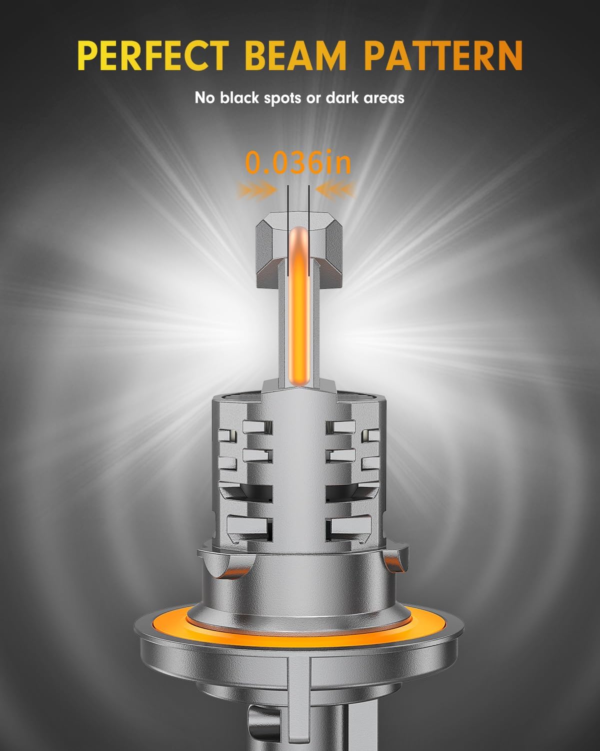 FAHREN Latest & Brightest H13/9008 LED Bulbs, (1,000%) 10X Brighter 60,000LM Ultra Brightness, 6500K Cool White, 1:1 Min Size,IP68 Waterproof Fog Bulbs HID,Pack of 2,Plug-N-Play.