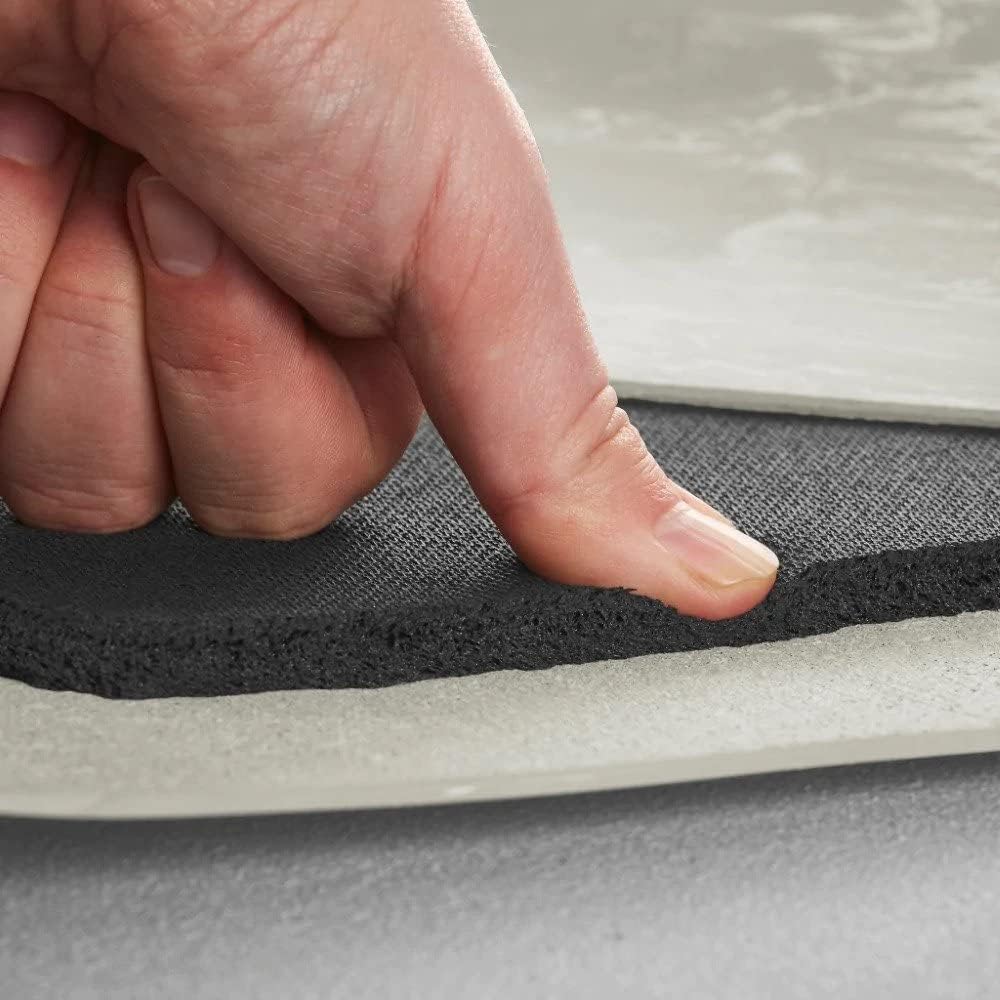 Consolidated Plastics Anti-Fatigue Marble Floor Mat, Commercial Grade Standing Support for Leg & Back Pain, Thick Heavy-Duty Rubber Made in USA (Gray, 2' x 3')