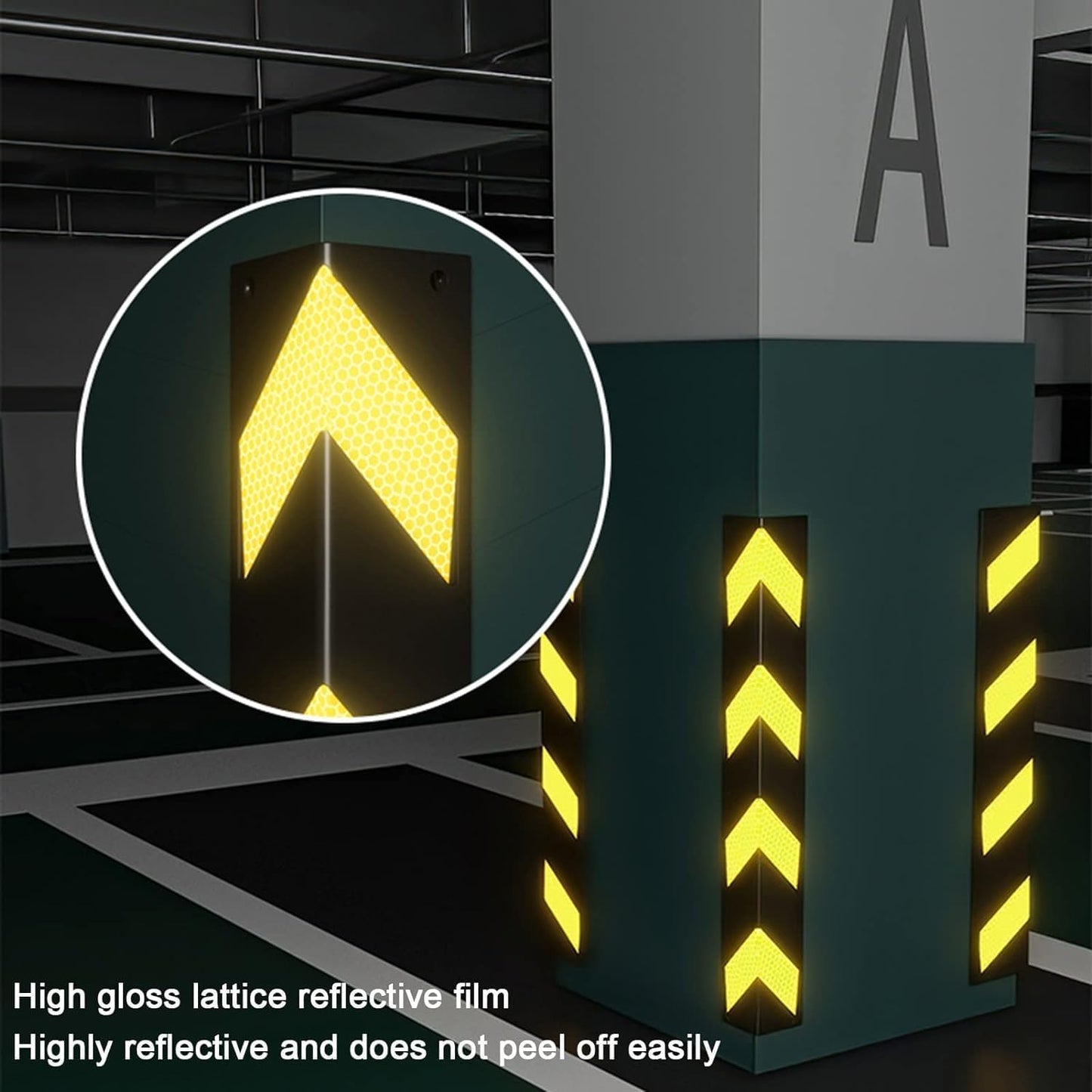 Parking Garage Wall Protector Corner Guard, 1cm Thick Rubber Column, Anti-Scratch Goods Lift Entrance Protection, Garage Wall Corner Guard for Parking Garages