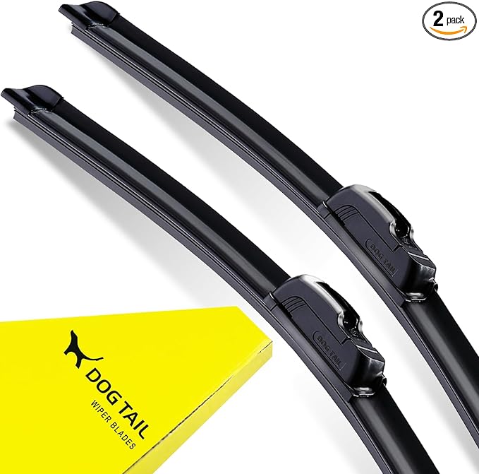 DOGTAIL 24"+ 24" Wiper Blades for RAM 1500 2019-2025 Dodge Ram 1500 2500 3500 4000 4500 5500, All Season Automotive Replacement OEM Windshield Wiper Blades for My Car J-Hook