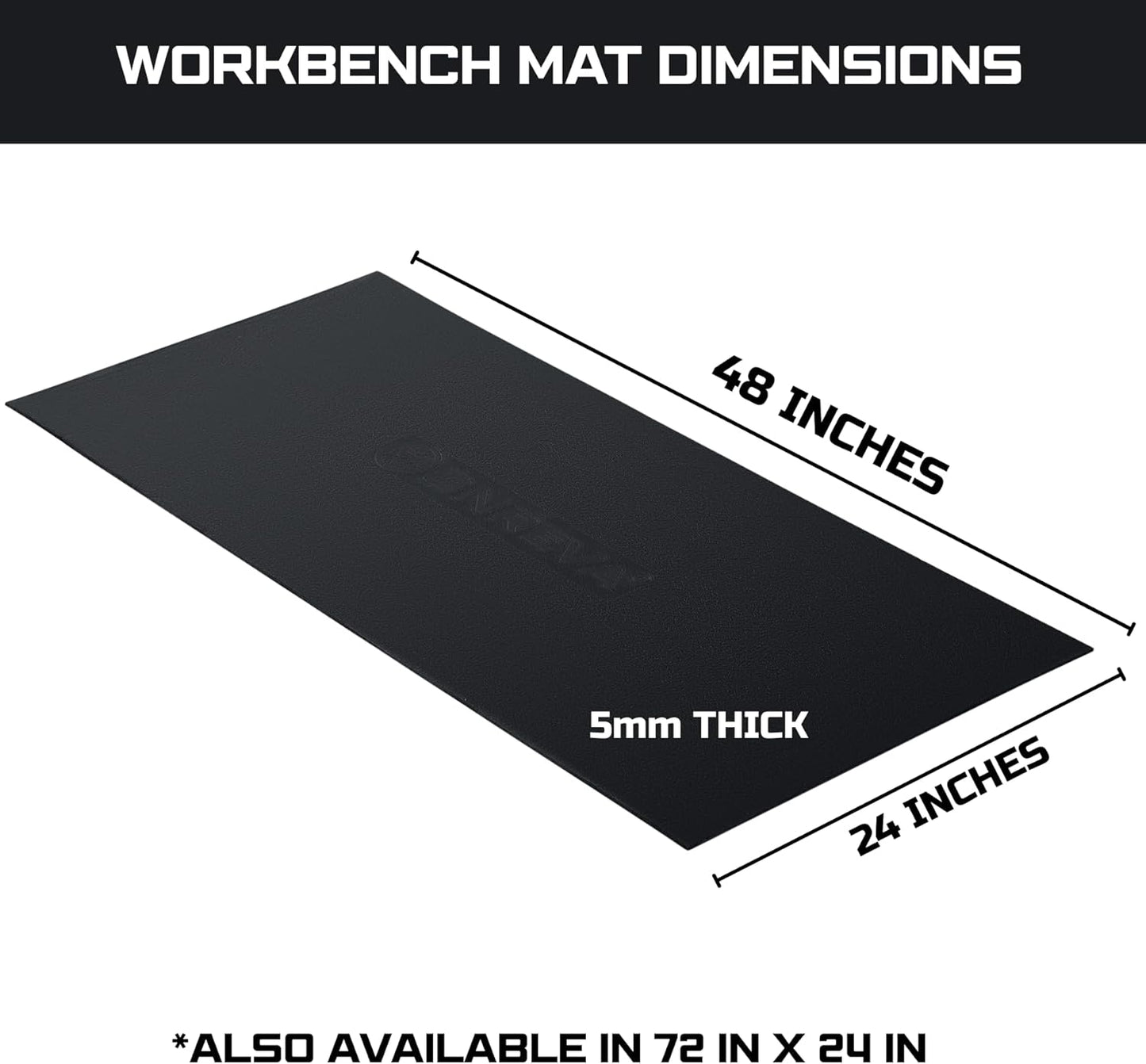 Workbench Mat 24X48 Inches, EVA Work Mat, Protect Your Work Bench Top, Heavy Duty Pad for Tool Box Top, Table, Tool Station, Rolling Cabinet Cart Cover Liner Matt, 48"X24" 5mm Thick