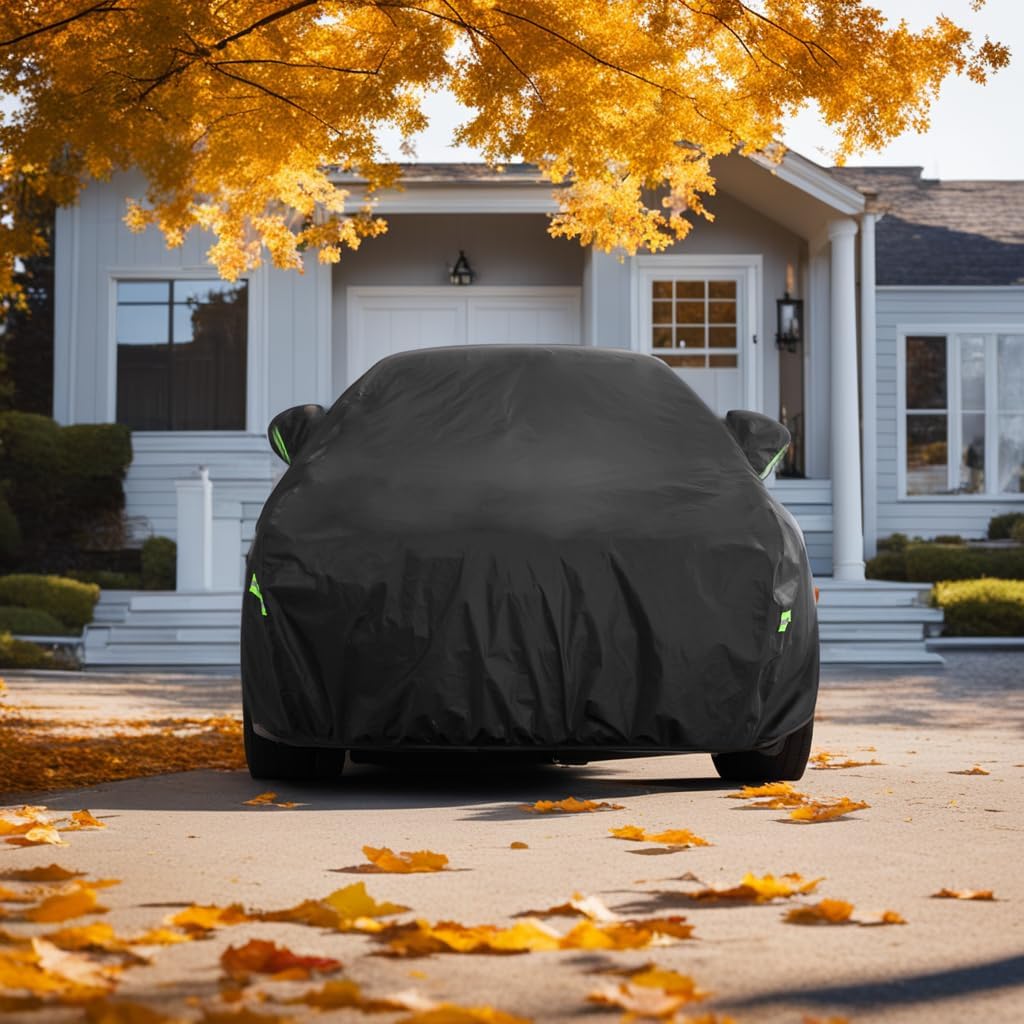 Car Cover Custom Fit for Toyota Corolla, Waterproof All Weather Full Exterior Cover Rain Snow UV Protection Cover with Door Zipper