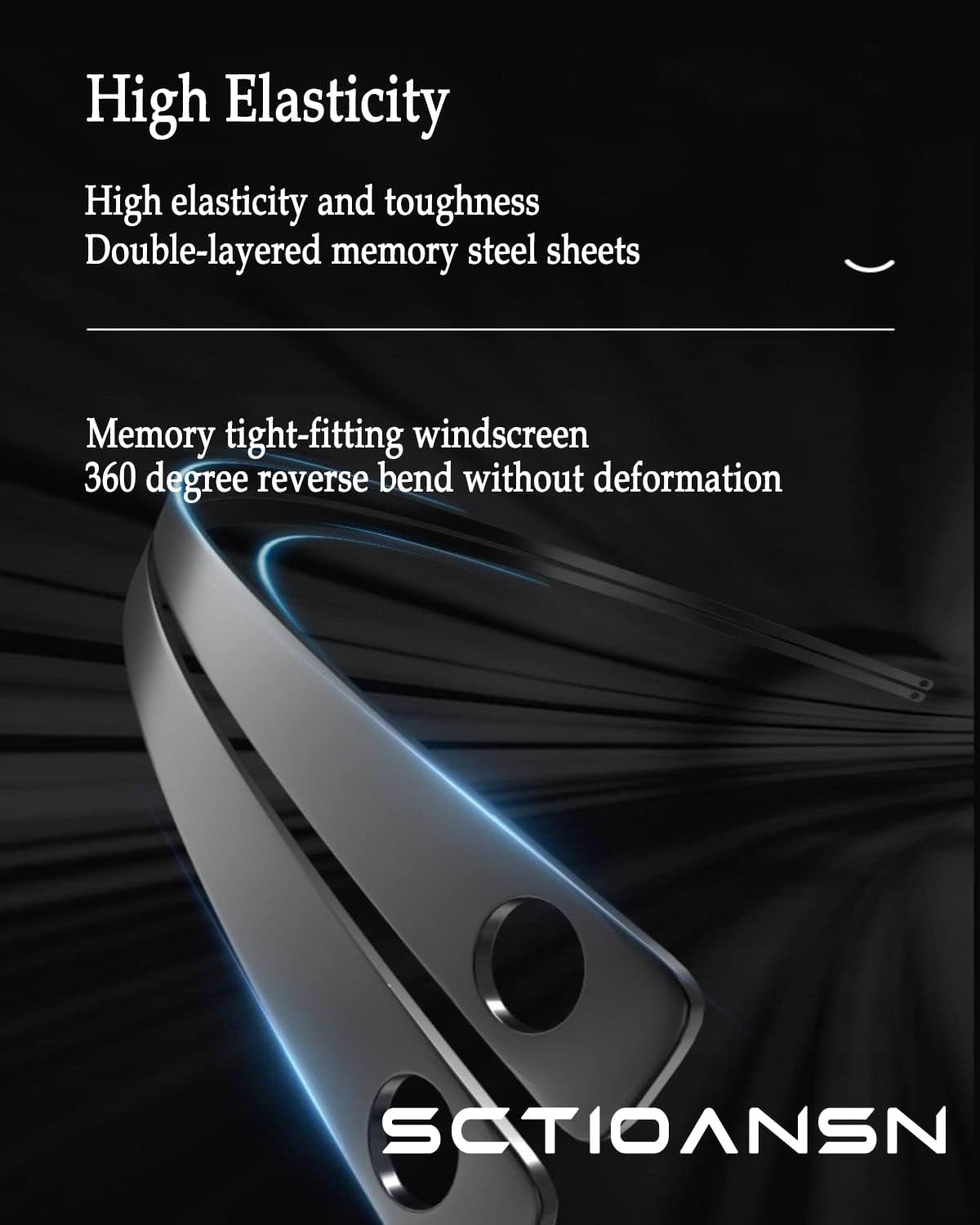 Replacement for Mercedes-Benz GLC300 2016-2021,GLC250 2017-2021,GLC43 AMG 2017-2021 Silent Wipers -SCTIOANSN Front Windshield Wipers 22"+22"+12" Blade Set (Pack of 3)
