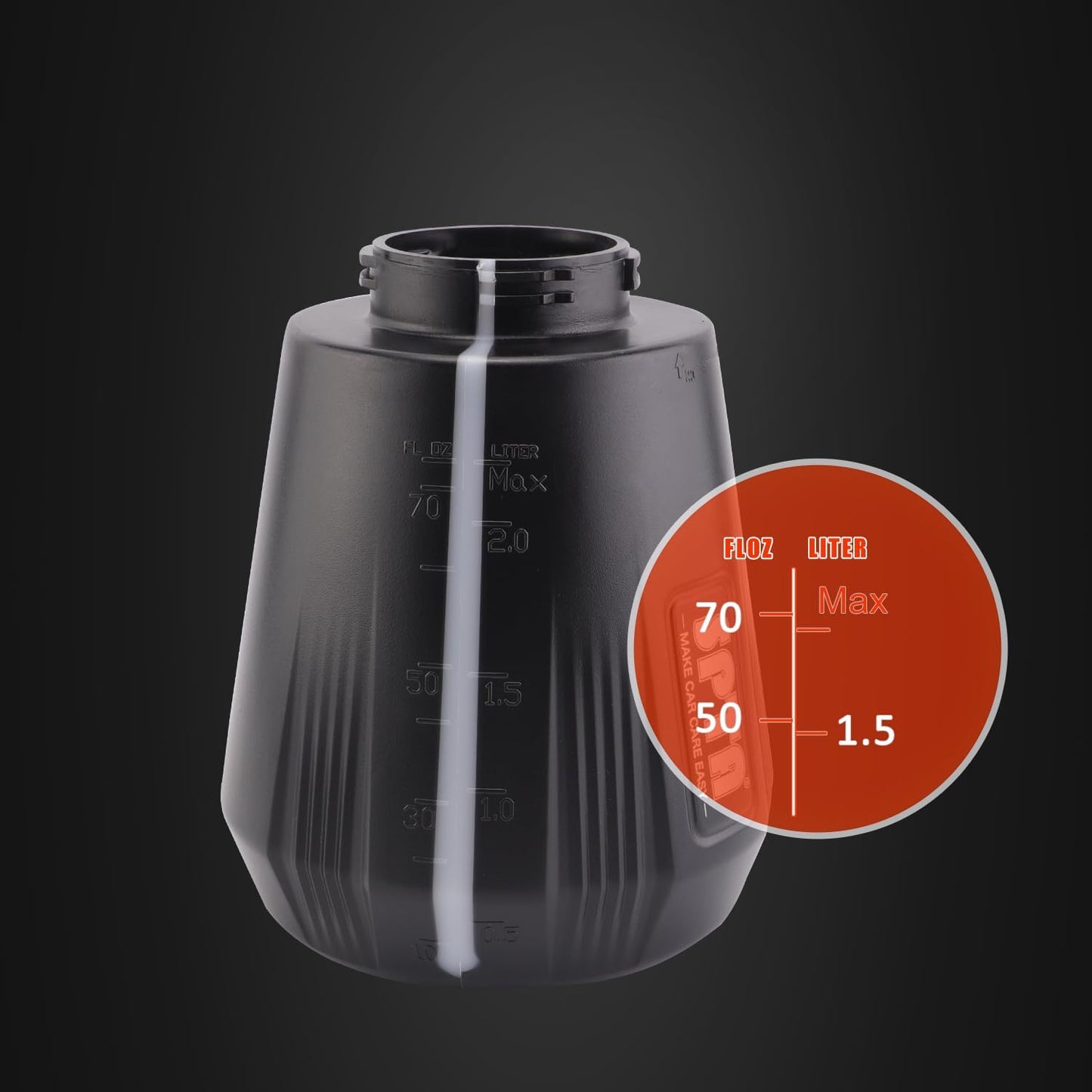 SPTA Electric Pressurized Soap Sprayer - 2.25L/76 oz Cordless Car Foam Sprayer with 500ML Car Wash Shampoo for Detailing