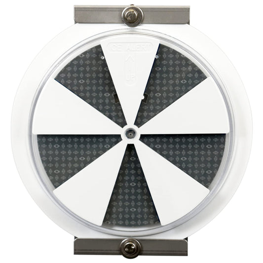 SmartSign Ice Alert Indicator Sign - 6 inch Diameter, Temperature-sensitive Mountable Roadway Reflector, Medical Grade Polycarbonate, Grey, Blue and White, Made in USA