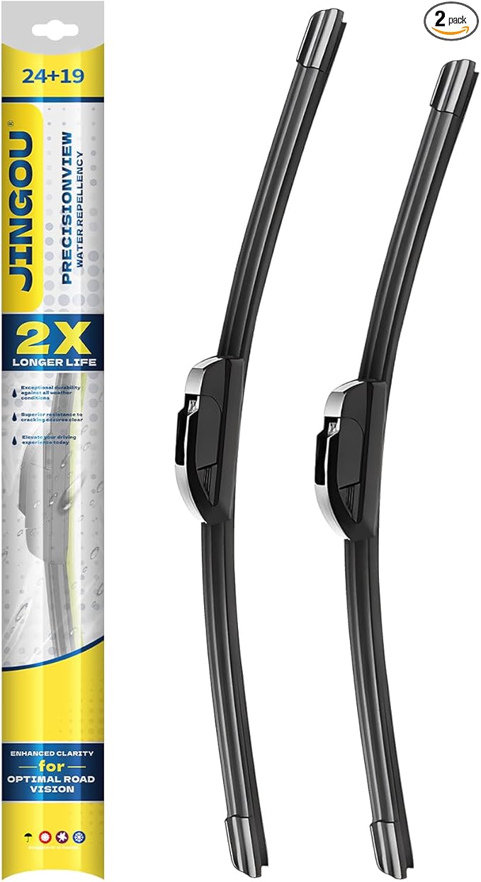 24''+19'' Front Windshield Wiper Blades Compatible with 2002-2006 Toyota Camry 2004-2008 Toyota Solara OEM QUALITY Premium All-Season Automotive Replacement Wipers(Pack of 2)