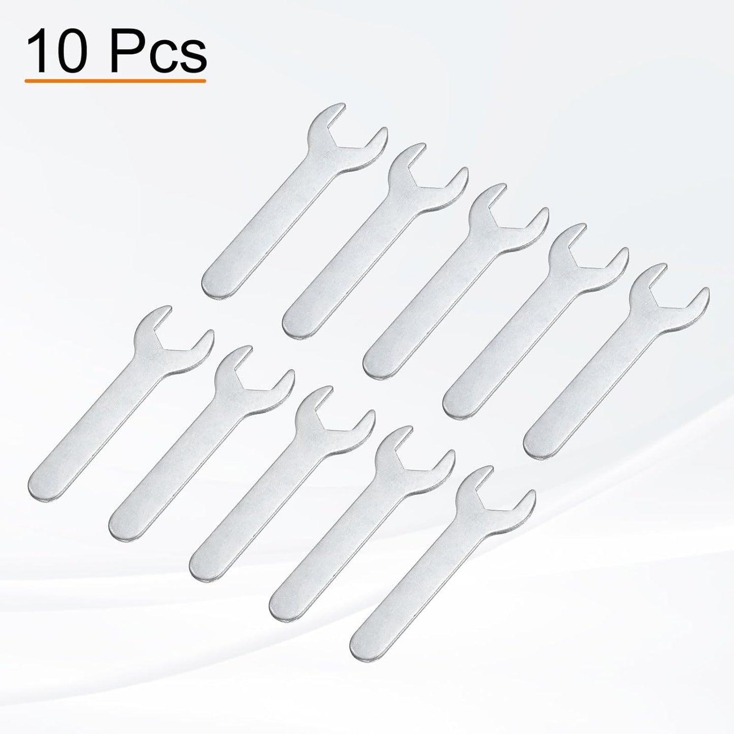 HARFINGTON 10pcs Small Wrench 13x70x2mm Metric U-Shaped Single Open Ended Spanner Super Thin Flat Head Galvanizing Wrench for Automotive Repair Furniture Assembly
