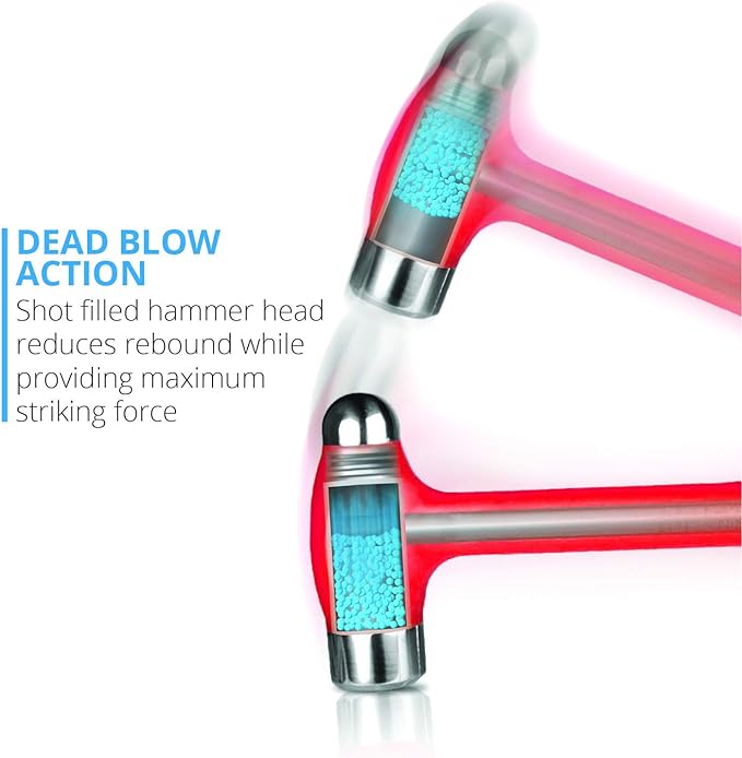 Capri Tools Dead Blow Ball Peen Hammer, 36 oz,Orange