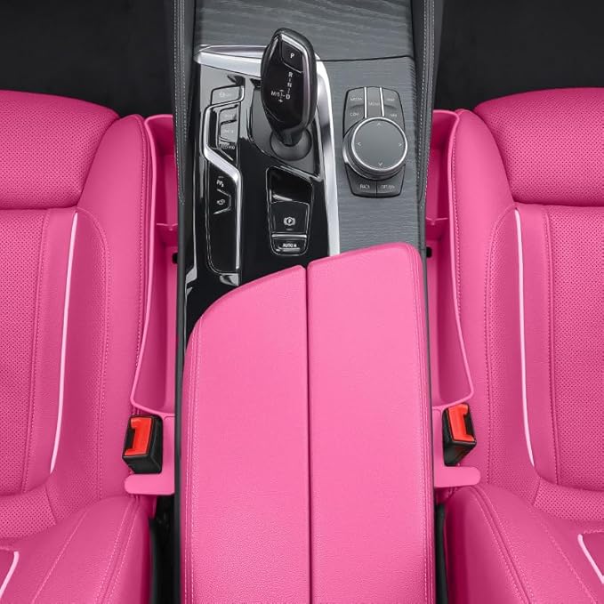 Car Seat Gap Filler, Seat Gap Organizer with Phone Holder, Car Seat Accessories, Car Organizer Fit SUV Truck-2PCS Pink