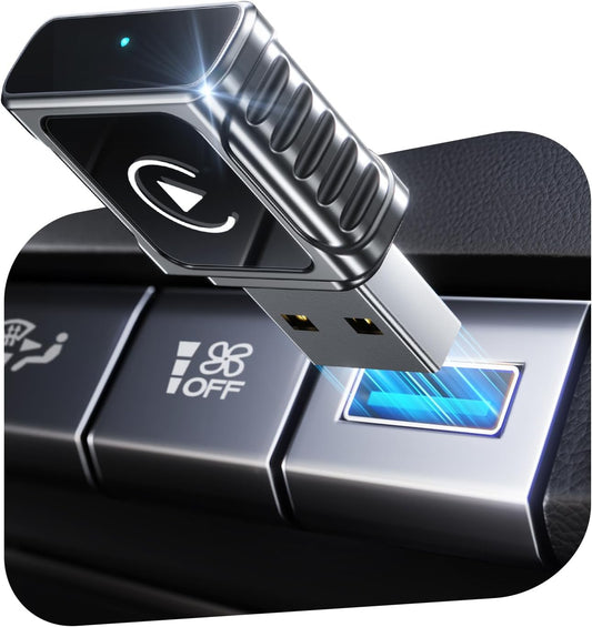 JDG Wireless CarPlay Adapter, Converts Wired CarPlay to Wireless, for Cars with Built-in Wired Apple Carplay, Super Mini USB Design Car Play Adapter for iPhone, (Black)