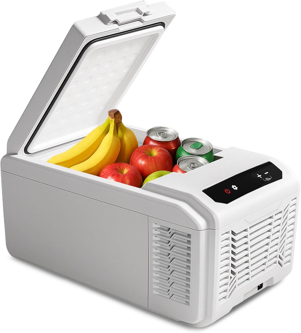 Eeivess 12 Volt Refrigerator, 16QT(15L) Portable Freezer Compressor Cooler, 12/24V DC & 110-240V AC, -4℉~68℉ Dual Mode, Car Fridge for Camping, Travel, Truck, RV, Boat