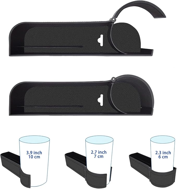 Car seat gap filler organizer,multifunctional car seat organizer,Adjustable Cup Holder car console side storage box Holders phone, sunglasses,car accessories (Black style 3)