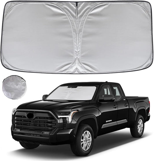 KAYZT Windshield Sun Shade for 2022-2025 2026 Toyota Tundra (Limited, SR5, Platinum, TRD Pro) Foldable Sunshade Front Window Custom Fit Car Accessories