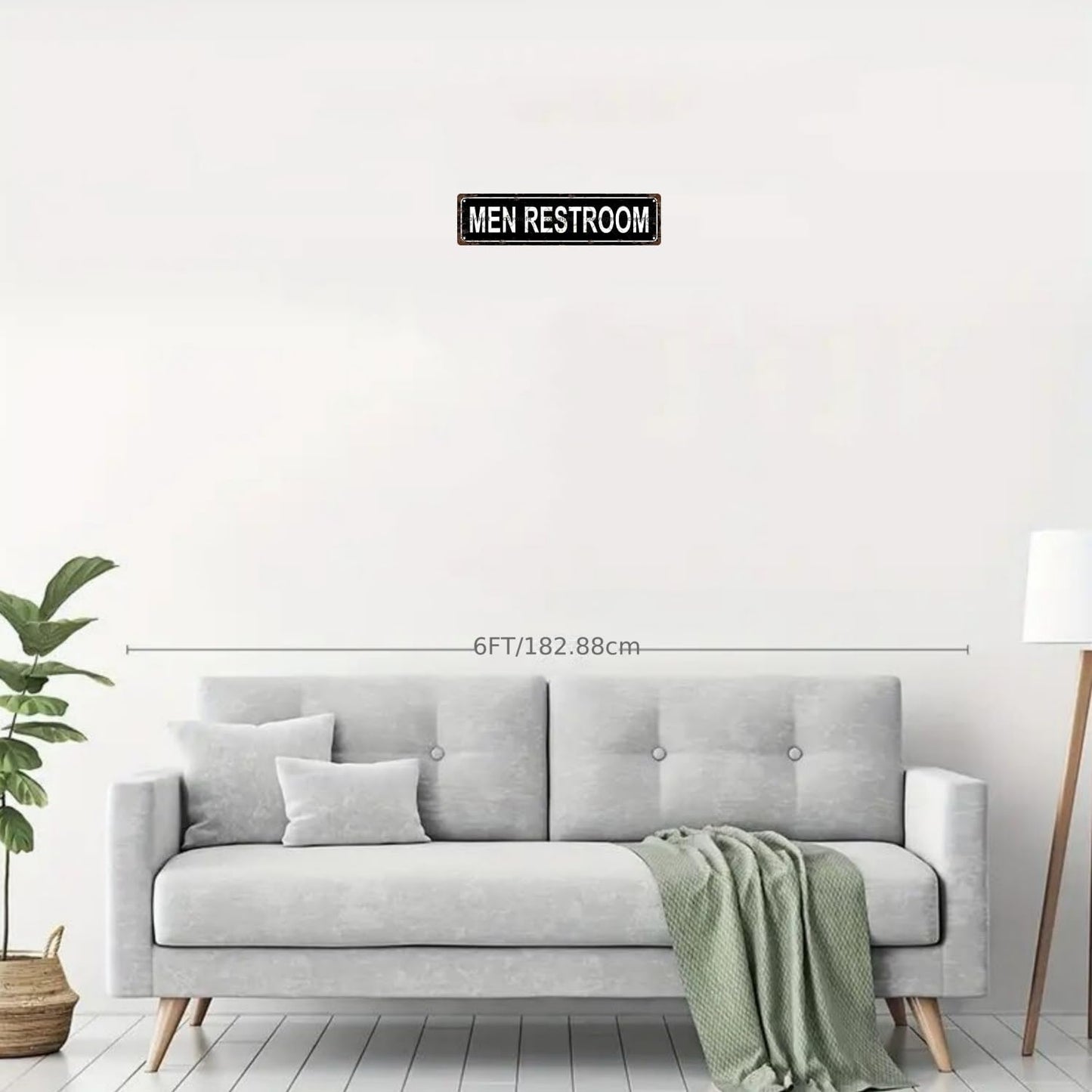 MEN RESTROOM Space Vintage Metal Tin Sign, Street Sign, Home Decor, Room Decor, Wall Decor, Bathroom Decor, Bar Decor, Cafe Decor, Garage Decor, 16 x 4 Inch